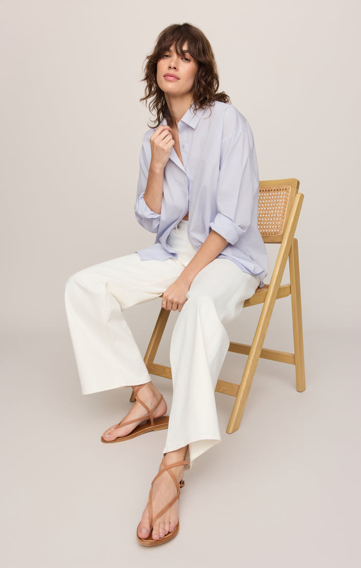 Tops Elevated Poplin Button Up Top Elevated Poplin Button Up Top