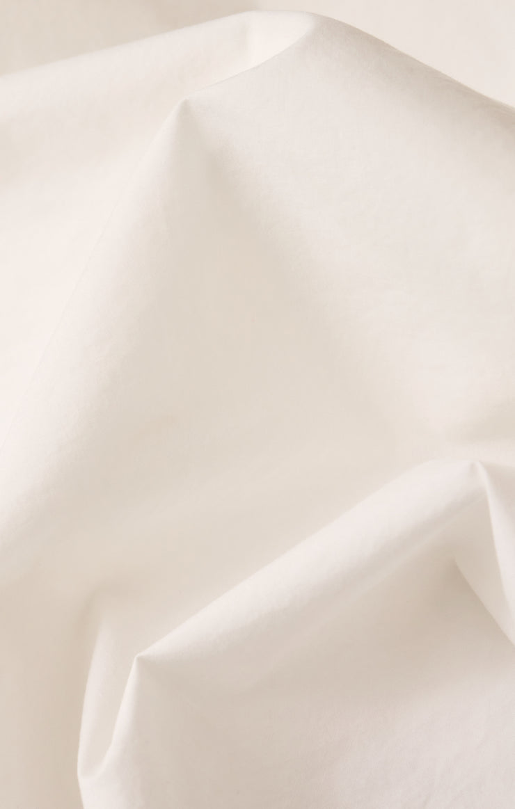 Tops Elevated Poplin Button Up Top White