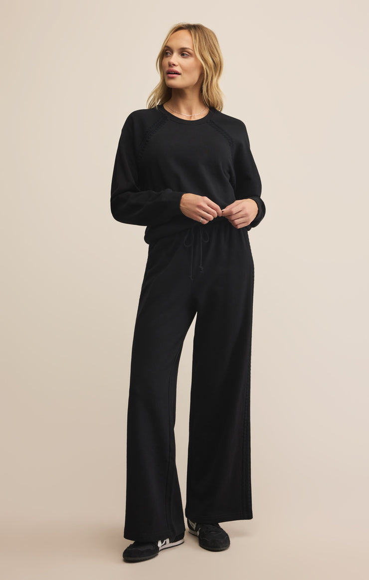 Tops All Around Embroidered Sweatshirt Black