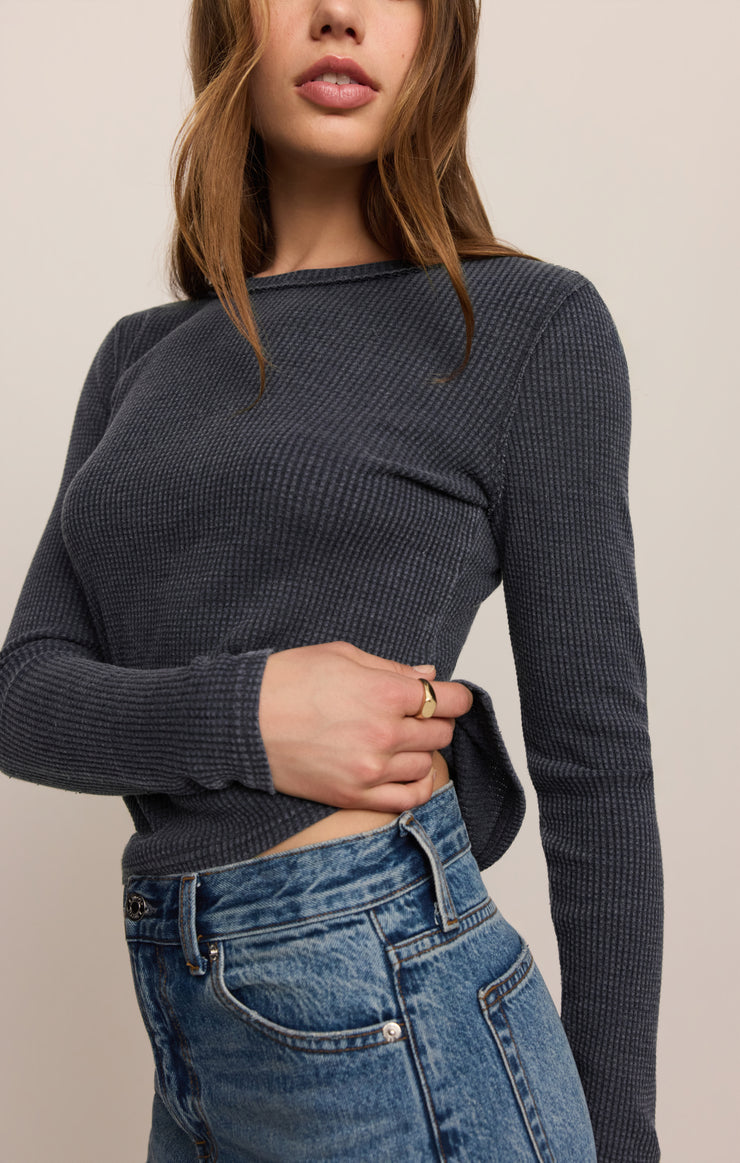 Tops Arlet Mini Thermal Top Oxford Blue
