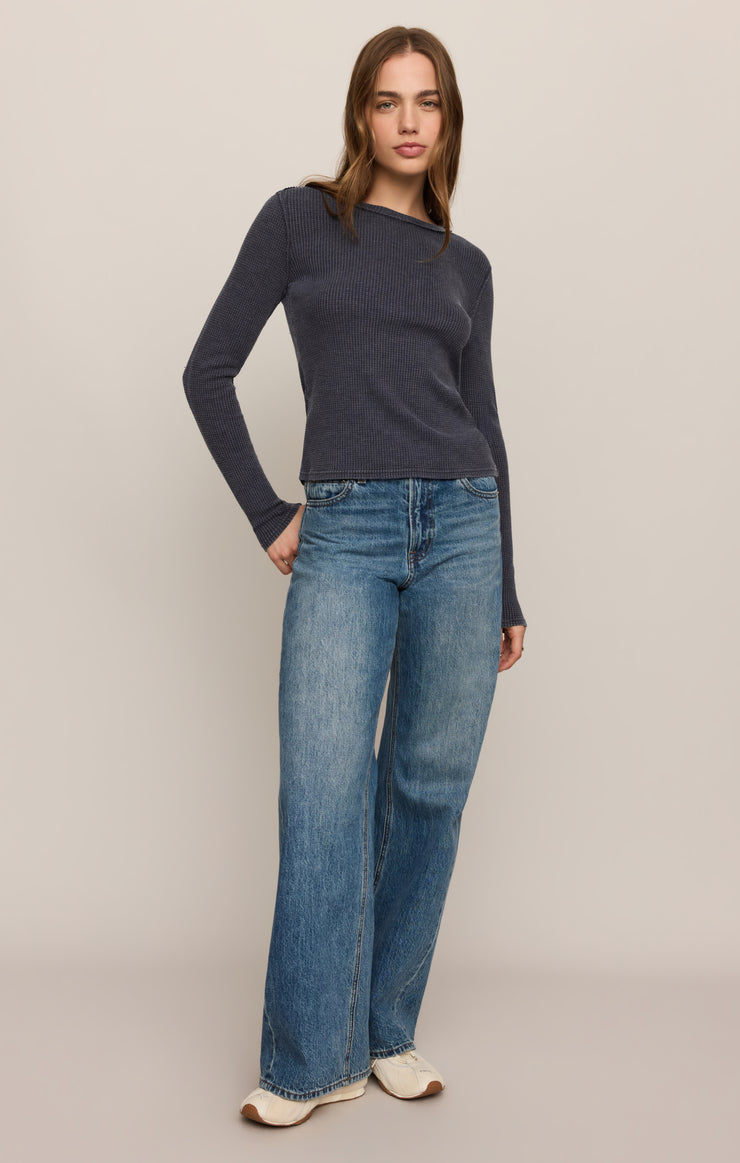 Tops Arlet Mini Thermal Top Oxford Blue