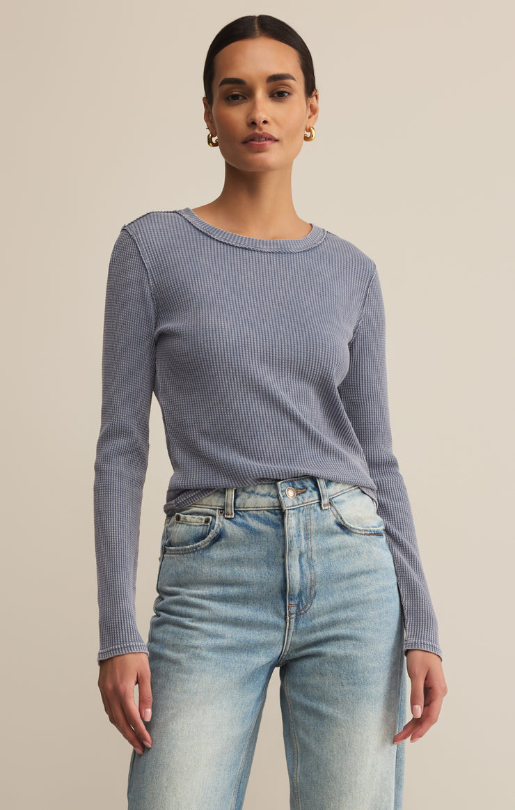 Tops Arlet Mini Thermal Top Storm Cloud