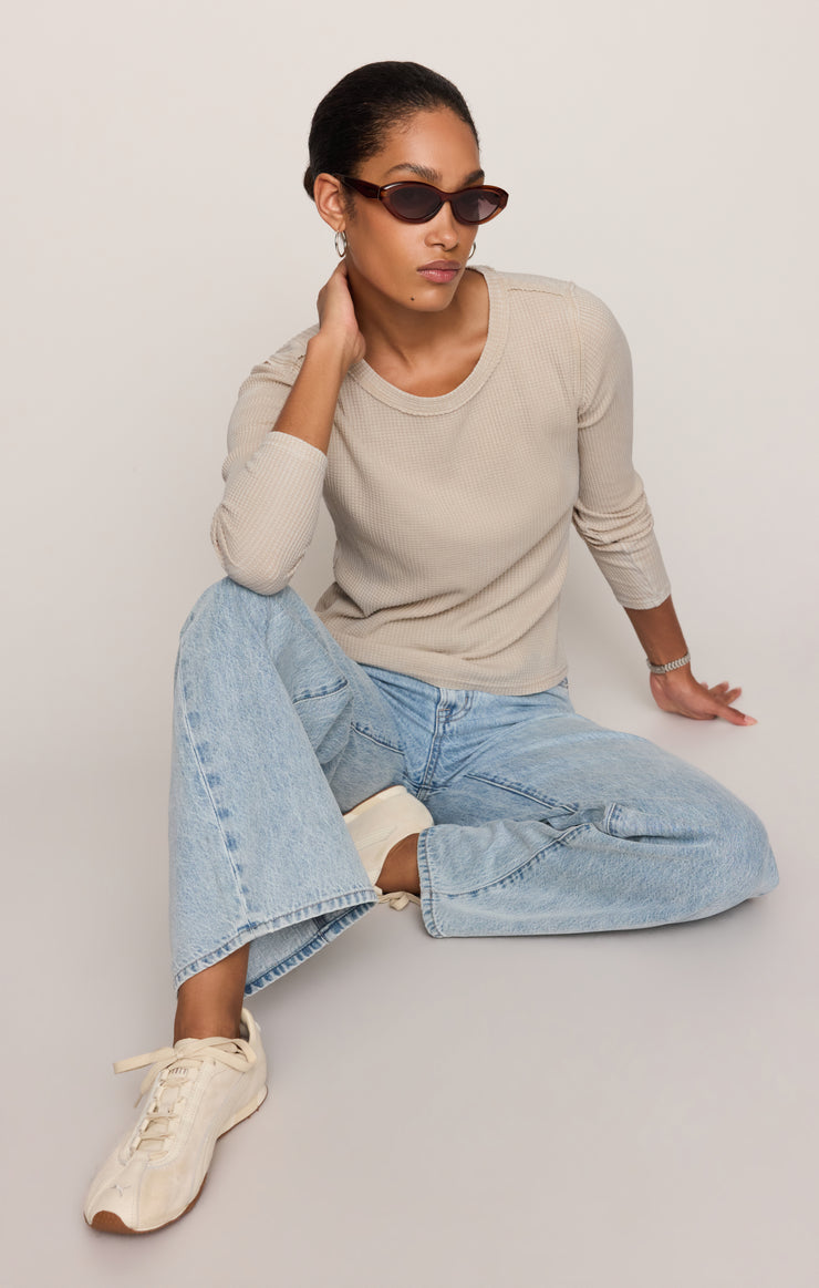 Tops Arlet Mini Thermal Top Soft Ecru