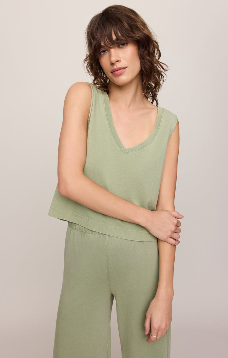 Tops Sloane V-Neck Cotton Jersey Tank Sloane V-Neck Cotton Jersey Tank