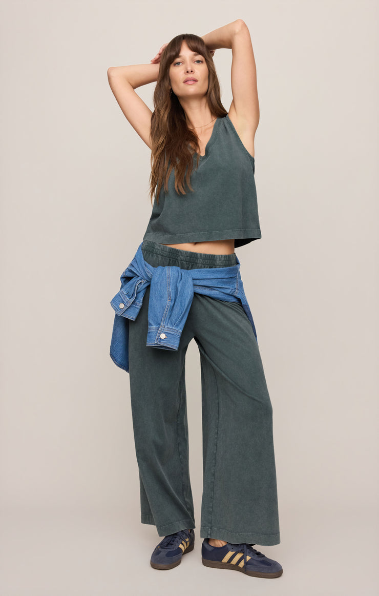 Tops Sloane V-Neck Cotton Jersey Tank Emerald Cove