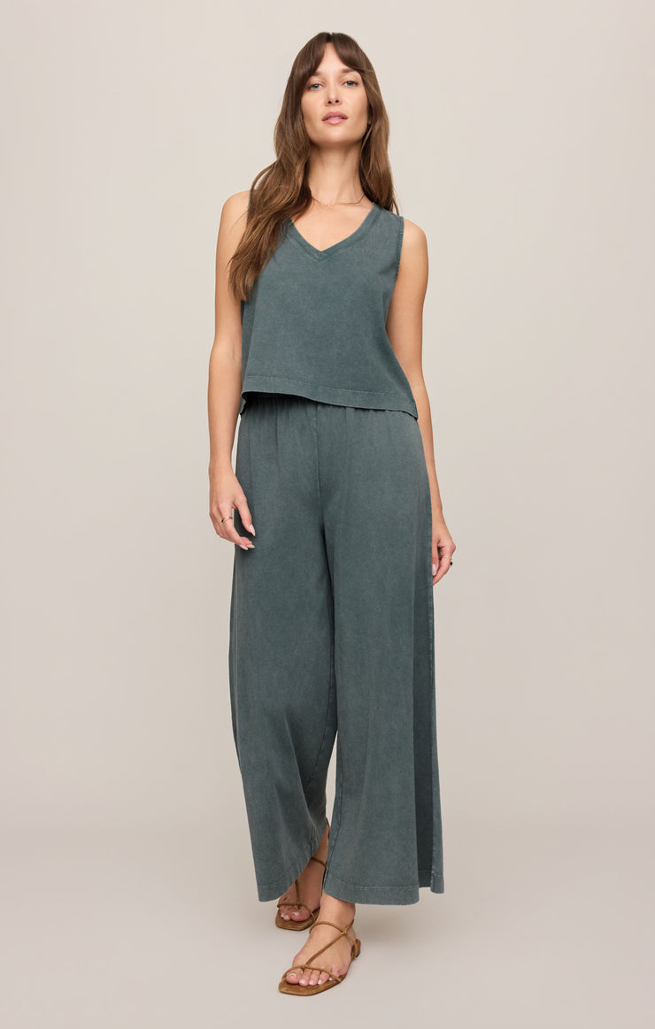 Tops Sloane V-Neck Cotton Jersey Tank Emerald Cove