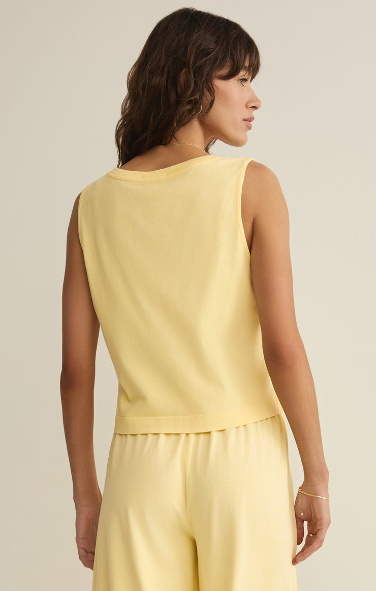 Tops Sloane V-Neck Cotton Jersey Top Lemon Citrus