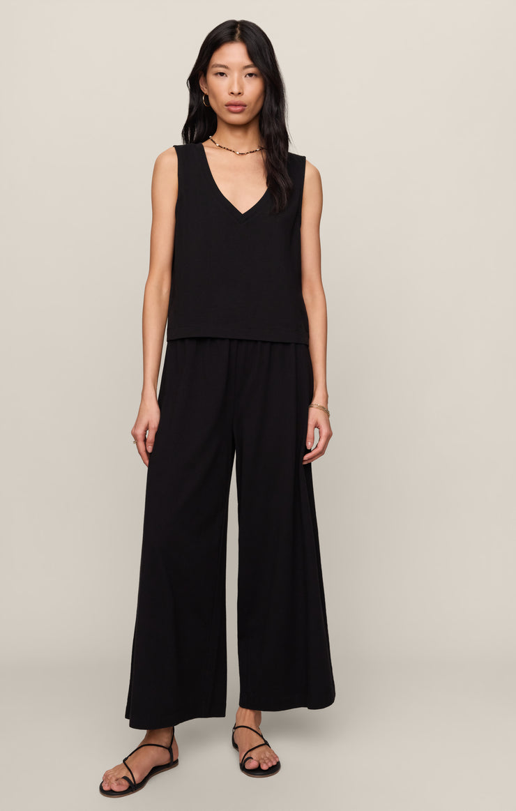 Tops Sloane V-Neck Cotton Jersey Tank True Black