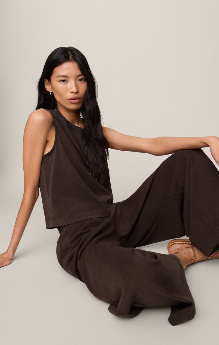 Tops Sloane Cotton Jersey Tank Dark Chocolate