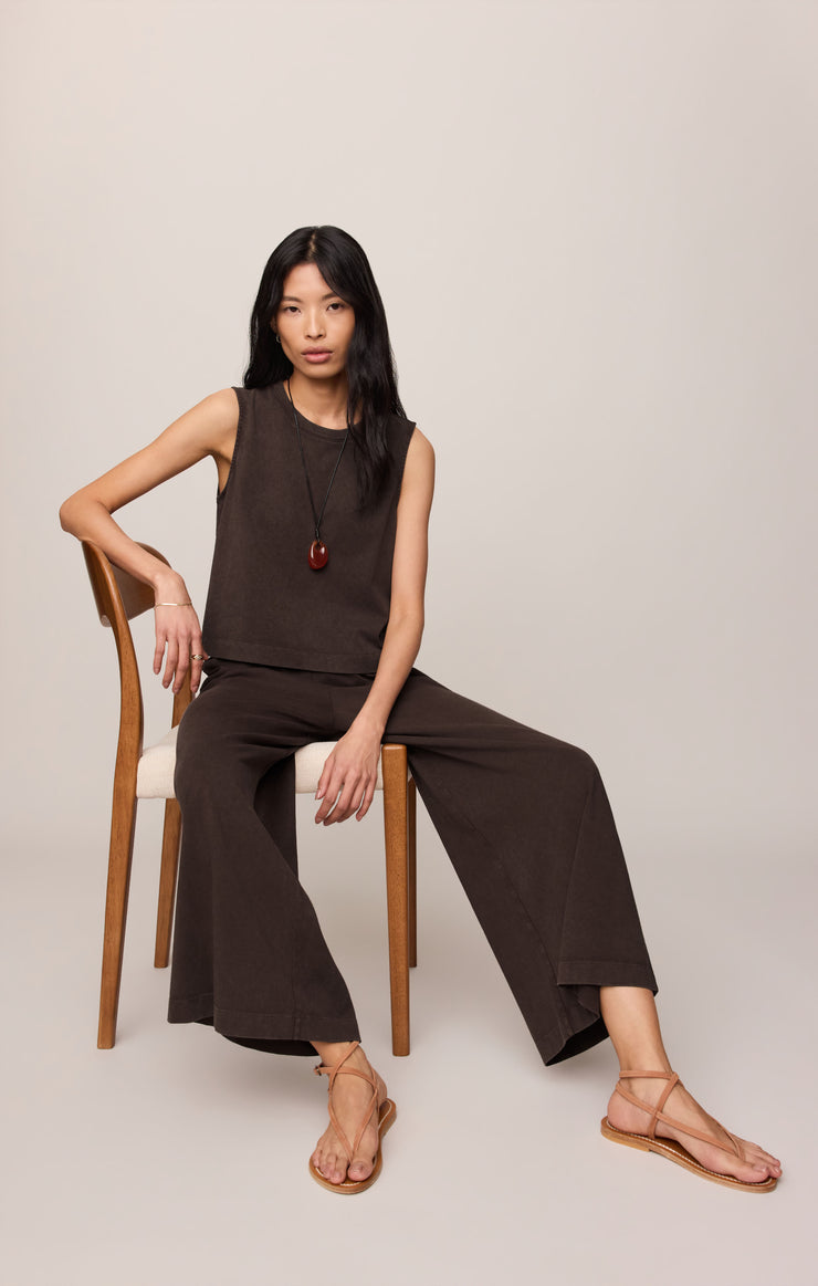 Tops Sloane Cotton Jersey Tank Dark Chocolate