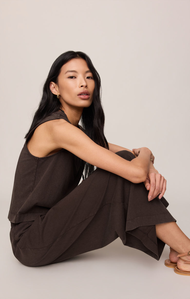 Tops Sloane Cotton Jersey Tank Dark Chocolate