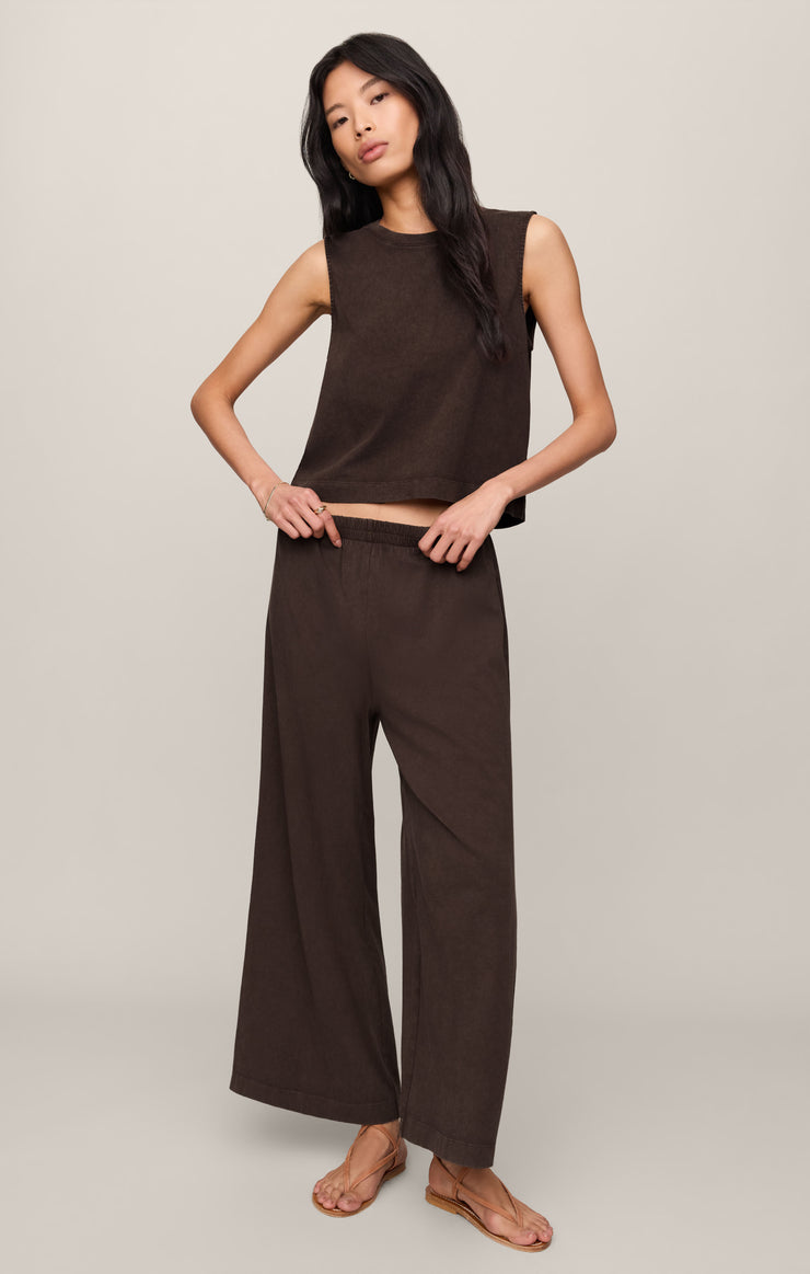 Tops Sloane Cotton Jersey Tank Dark Chocolate