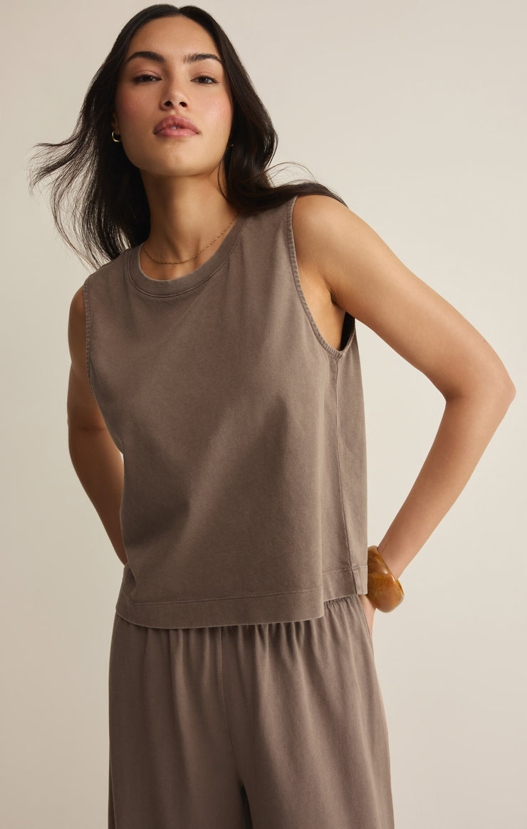 Tops Sloane Cotton Jersey Tank Perfectly Taupe
