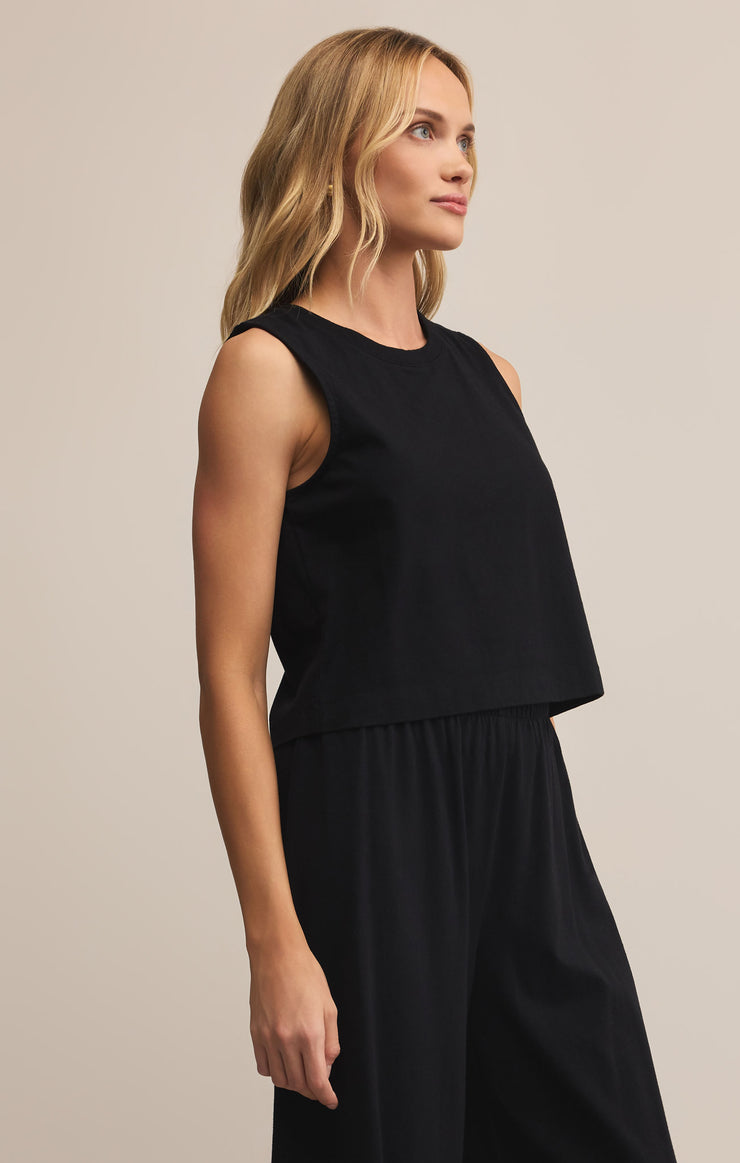 Tops Sloane Cotton Jersey Tank True Black