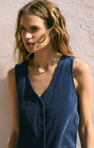 TopsSolace V-Neck Jersey Denim Tank Solace V-Neck Jersey Denim Tank