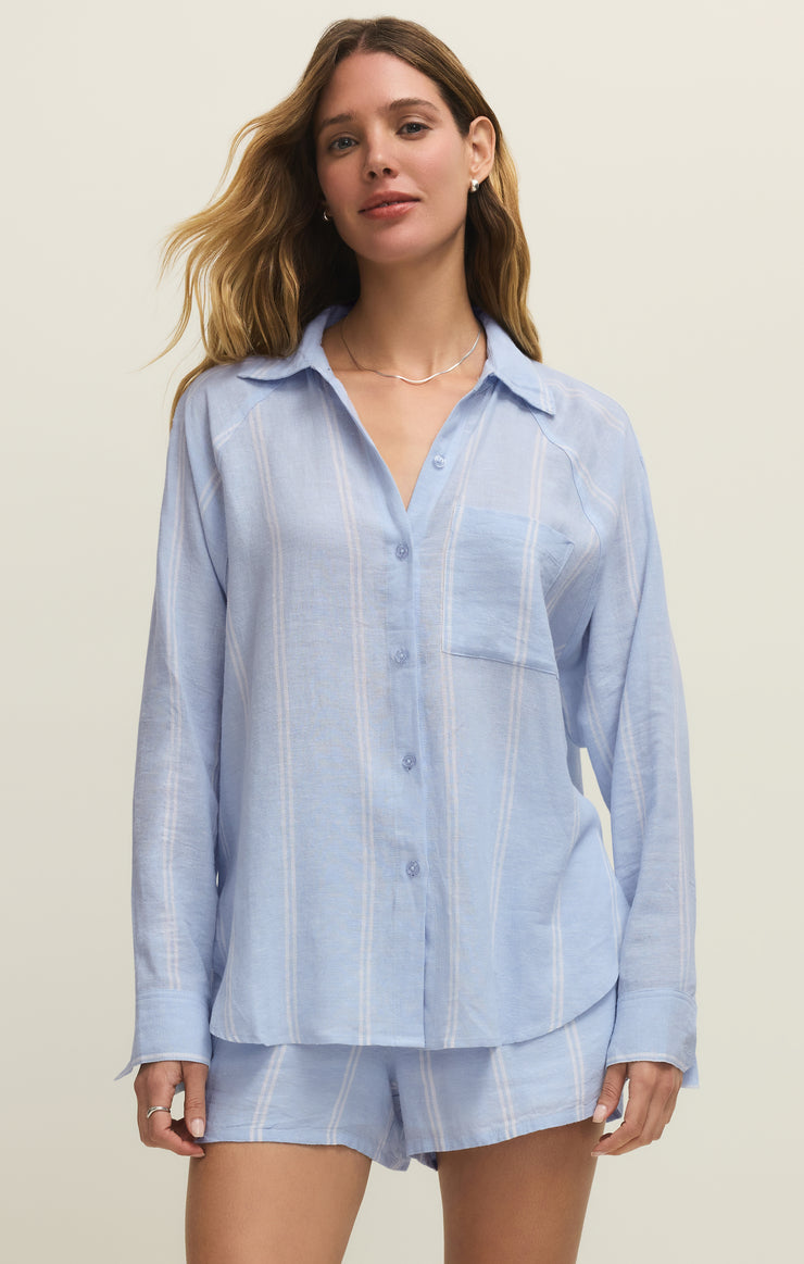 The Perfect Linen Striped Top