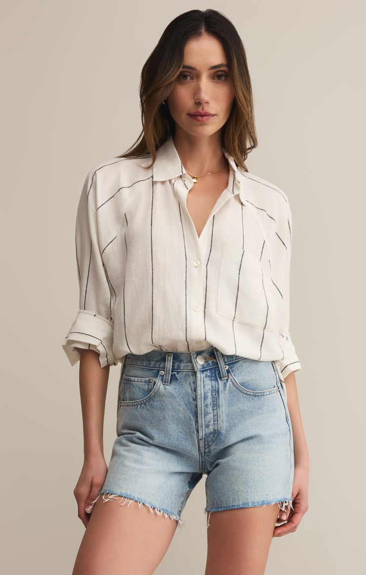トップス Joe74011piu1uguale3 STRIPE CS Perfect Linen Striped Top – Z SUPPLY