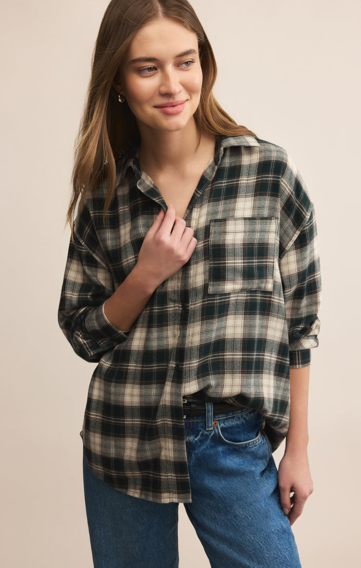 Tops River Plaid Button Up River Plaid Button Up