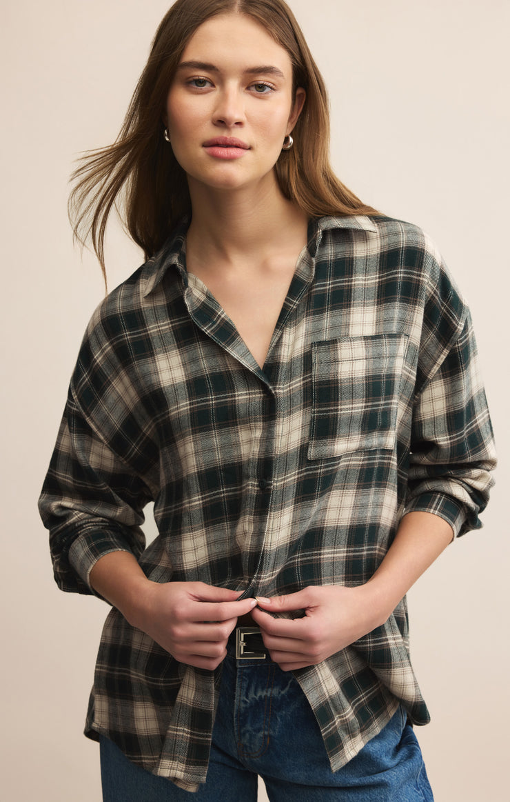 Tops River Plaid Button Up River Plaid Button Up