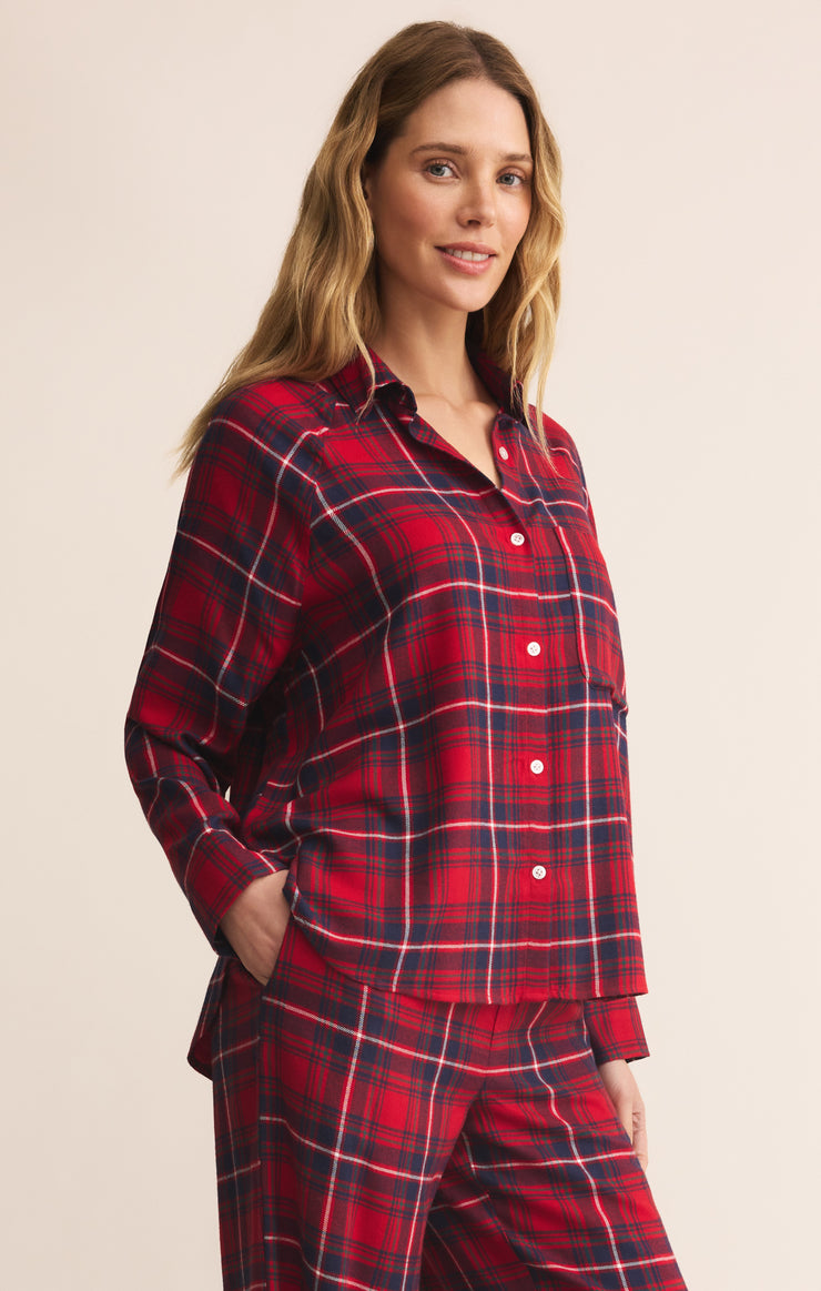 Tops River Plaid Button Up River Plaid Button Up