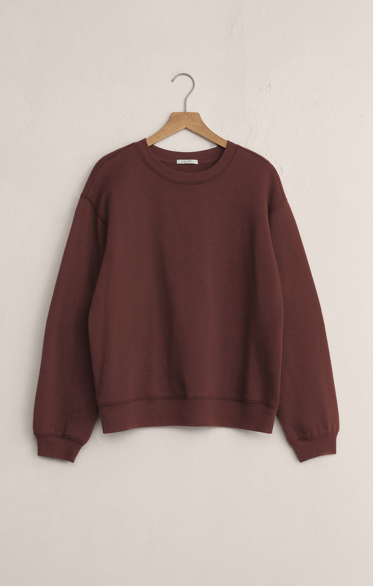 Tops Classic Boyfriend Sweatshirt Sandalwood