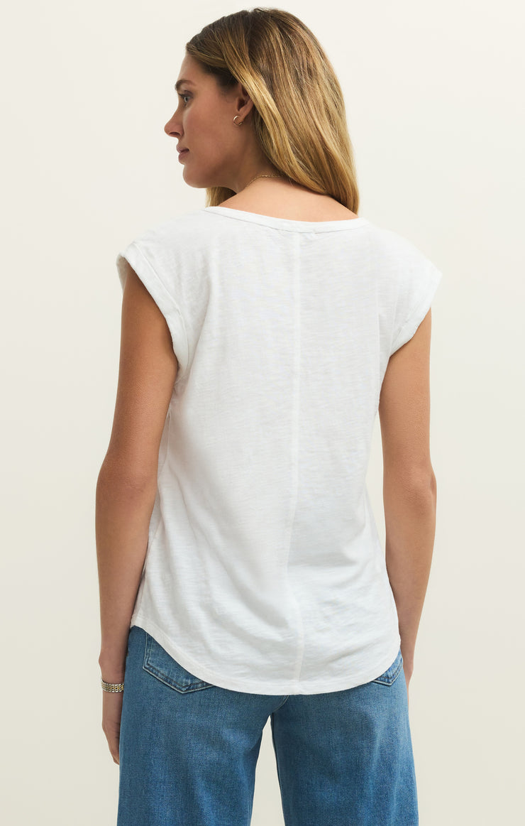 Tops Per Diem Slub Tee White