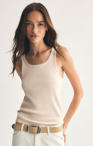 TopsClassic Scoop Rib Tank Crystal