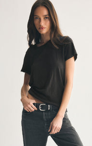 TopsFoundation Premium Slub Tee Black Sand