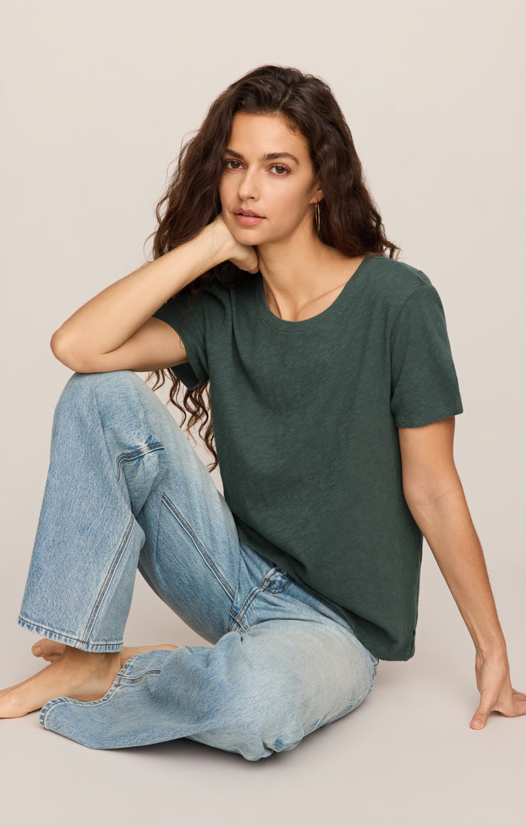 Tops Foundation Slub Tee Emerald Cove