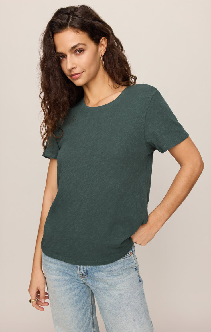 Tops Foundation Slub Tee Emerald Cove