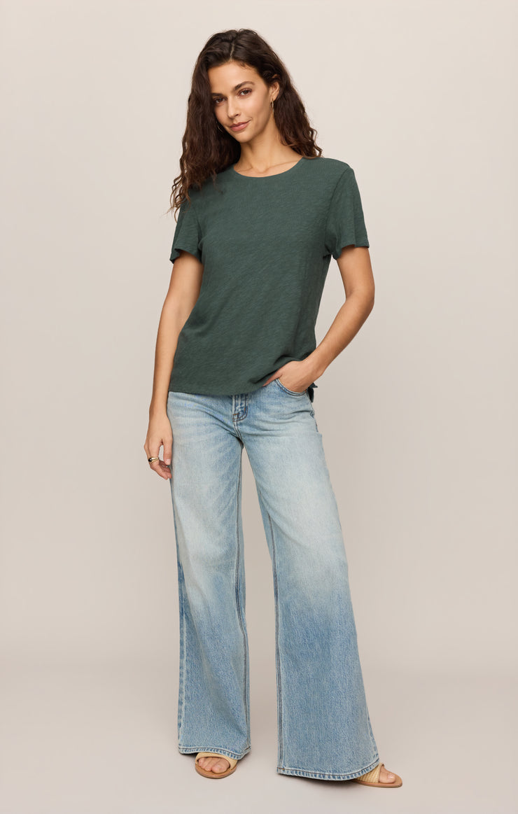 Tops Foundation Slub Tee Emerald Cove