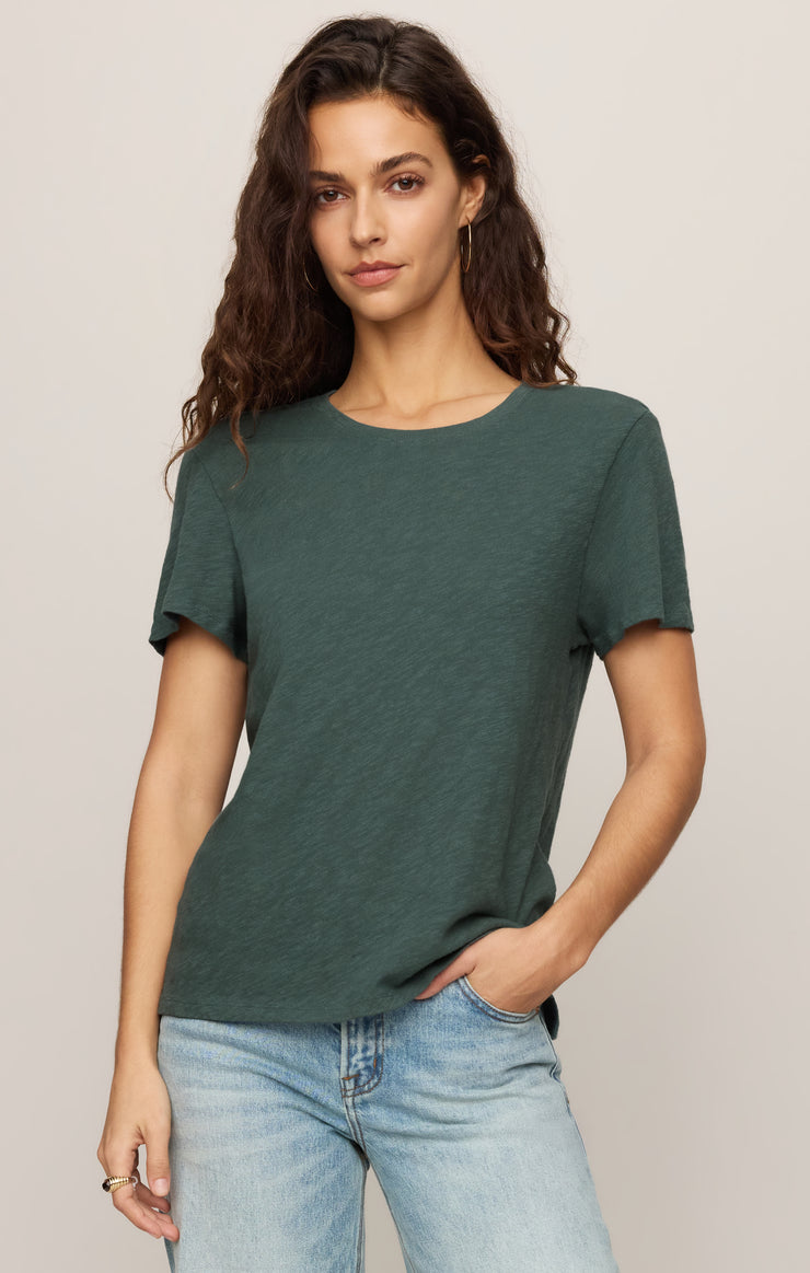 Tops Foundation Slub Tee Emerald Cove