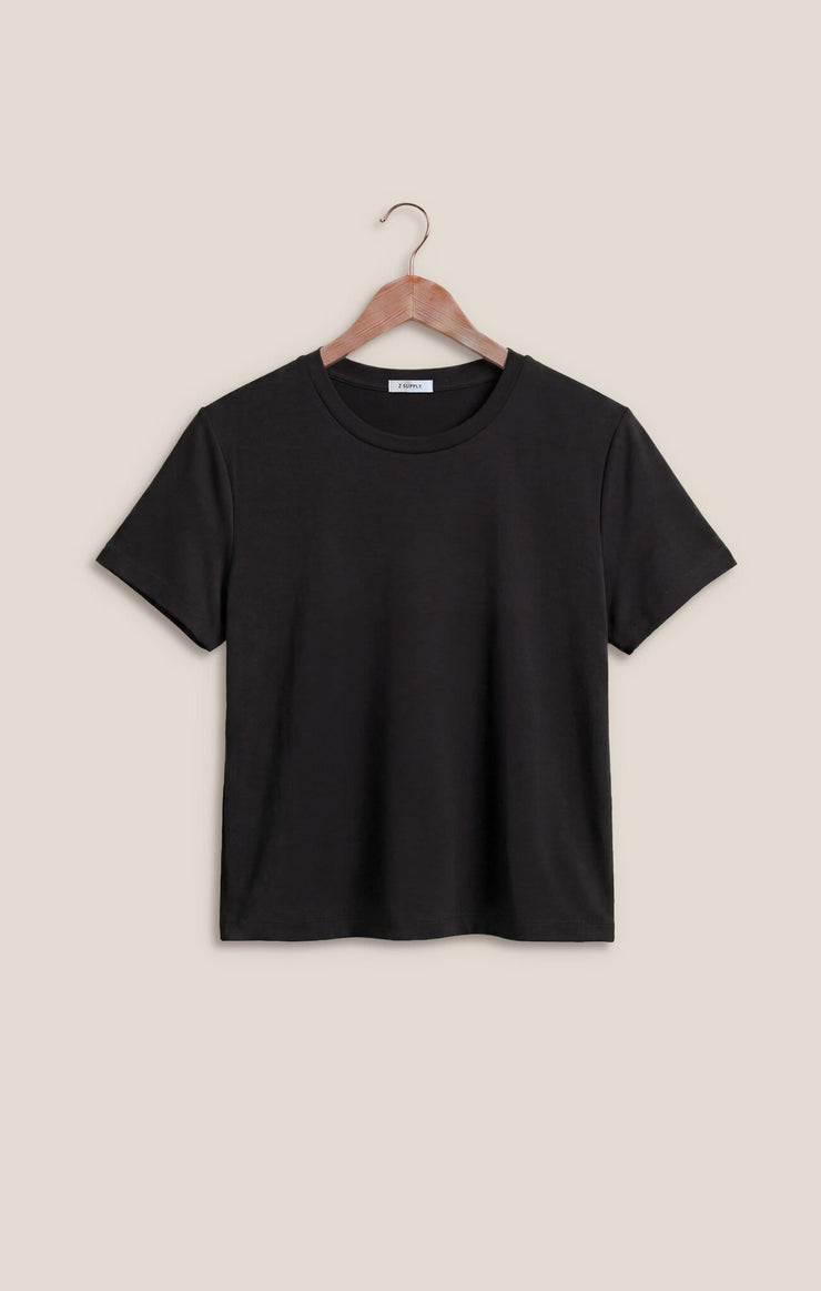 Tops Tourist Airy Knit Jersey Tee Black