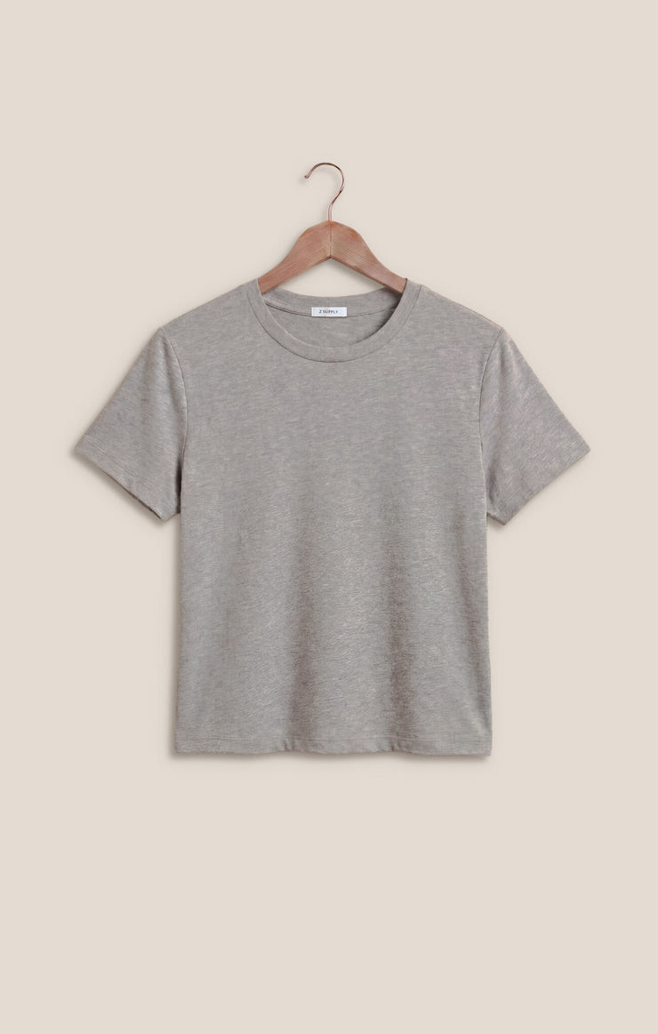 Tops Tourist Airy Knit Jersey Tee Classic Heather Grey