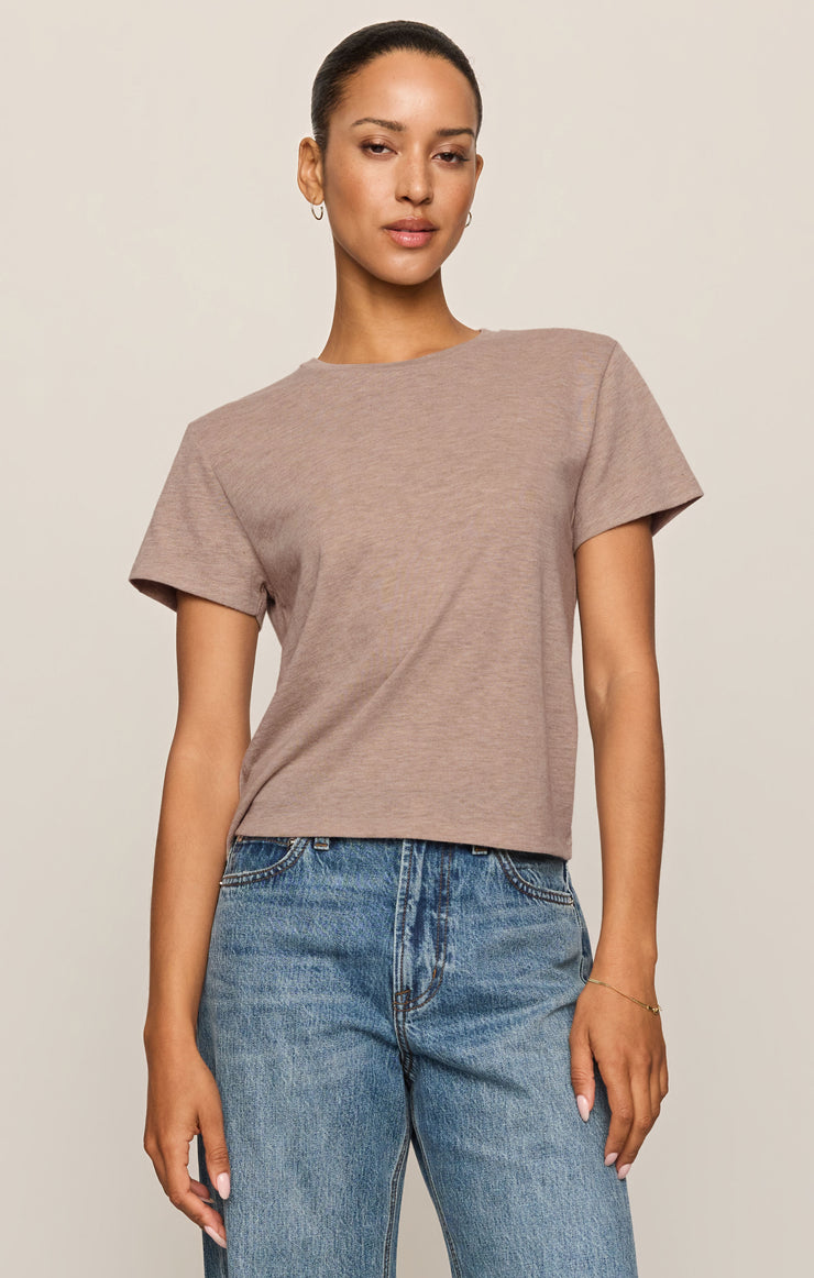 Tops Tourist Airy Knit Jersey Tee Heather Ash