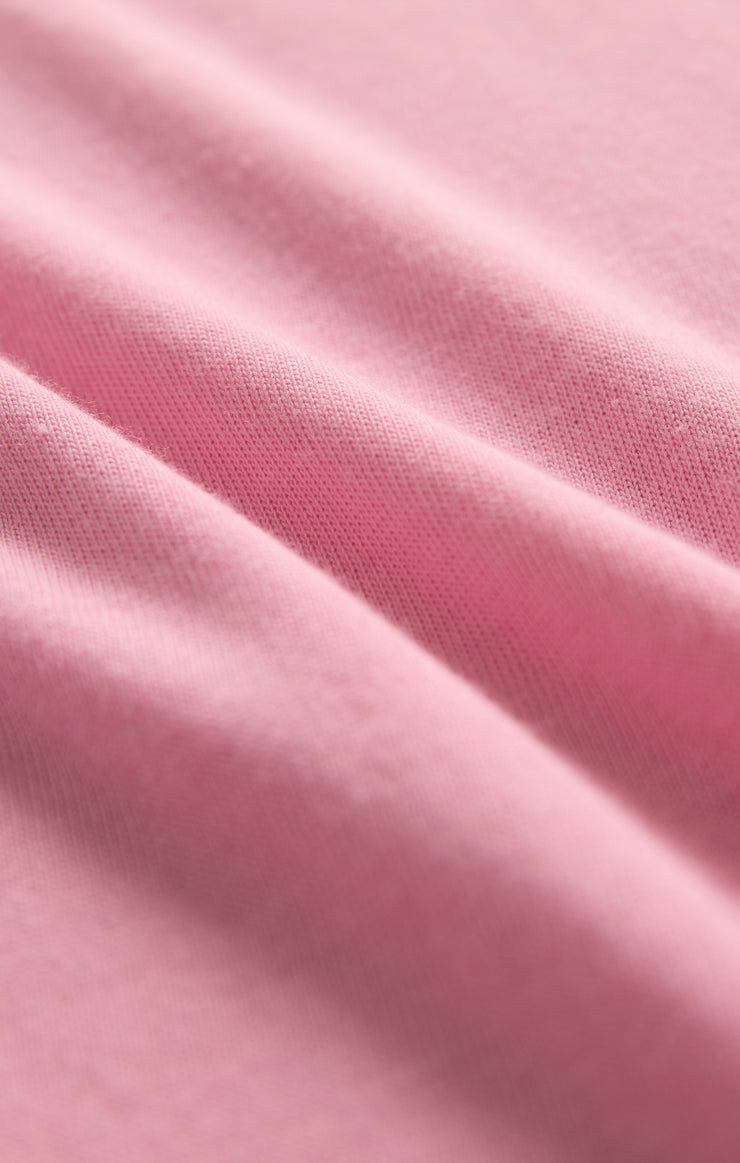 Tops Tourist Airy Knit Jersey Tee Pink Sunrise