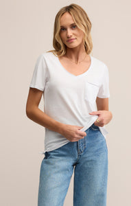 TopsModern Pocket Tee White