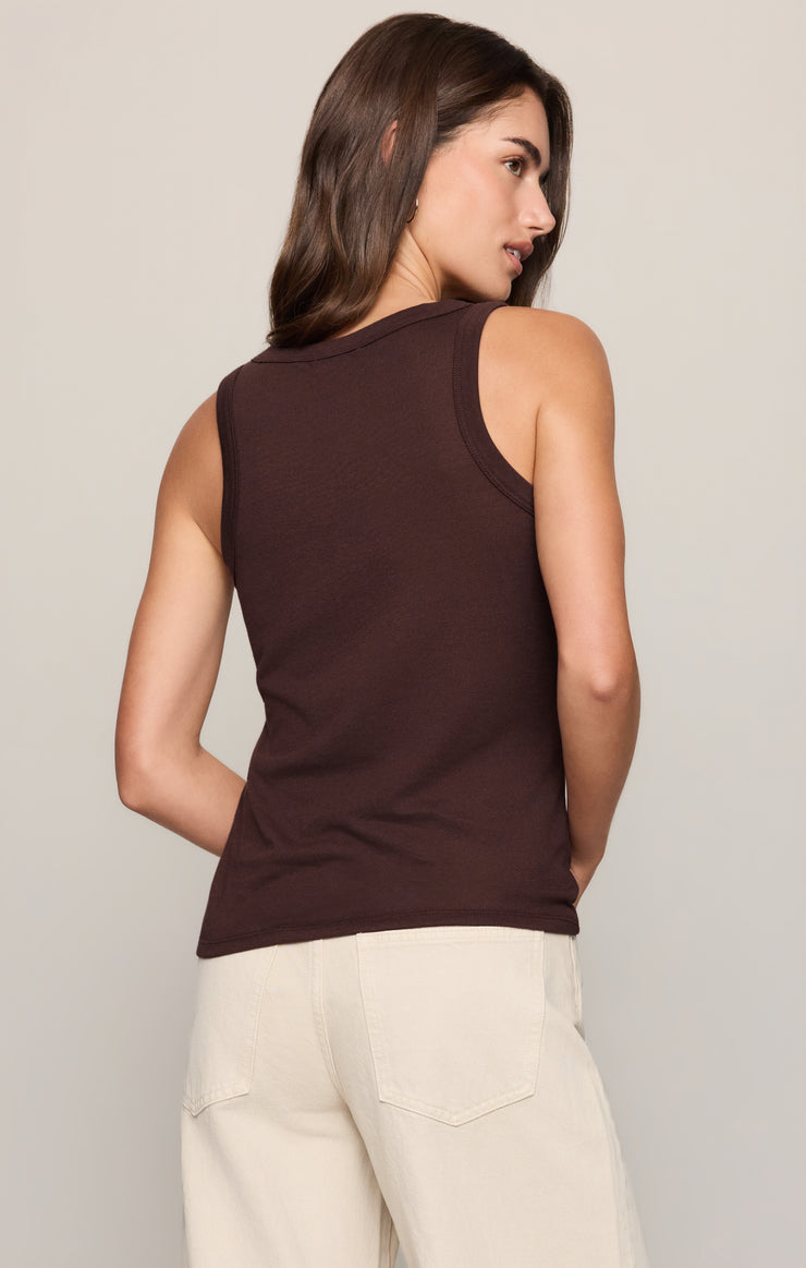 Tops Select Airy Tank Chocolate Cherry