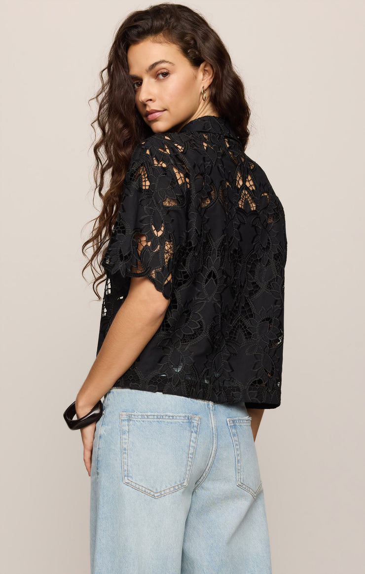 Tops Midnight Embroidered Top Black