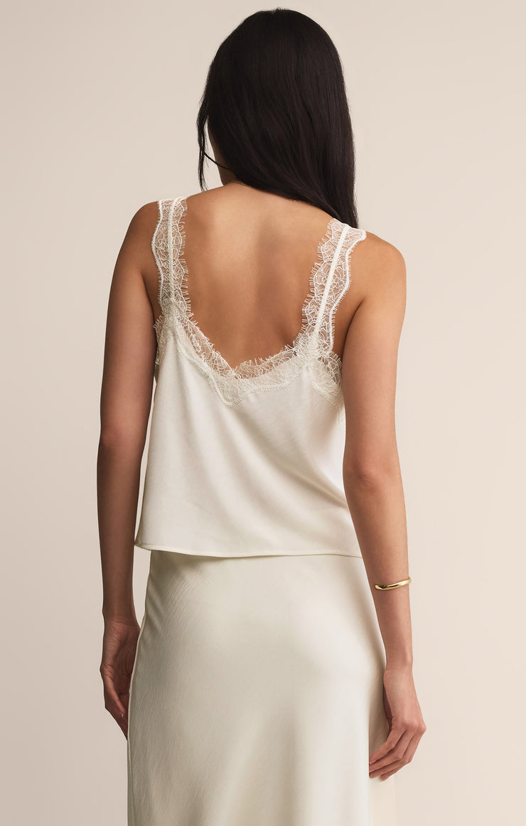 Tops Uma Lace Satin Cami Cloud