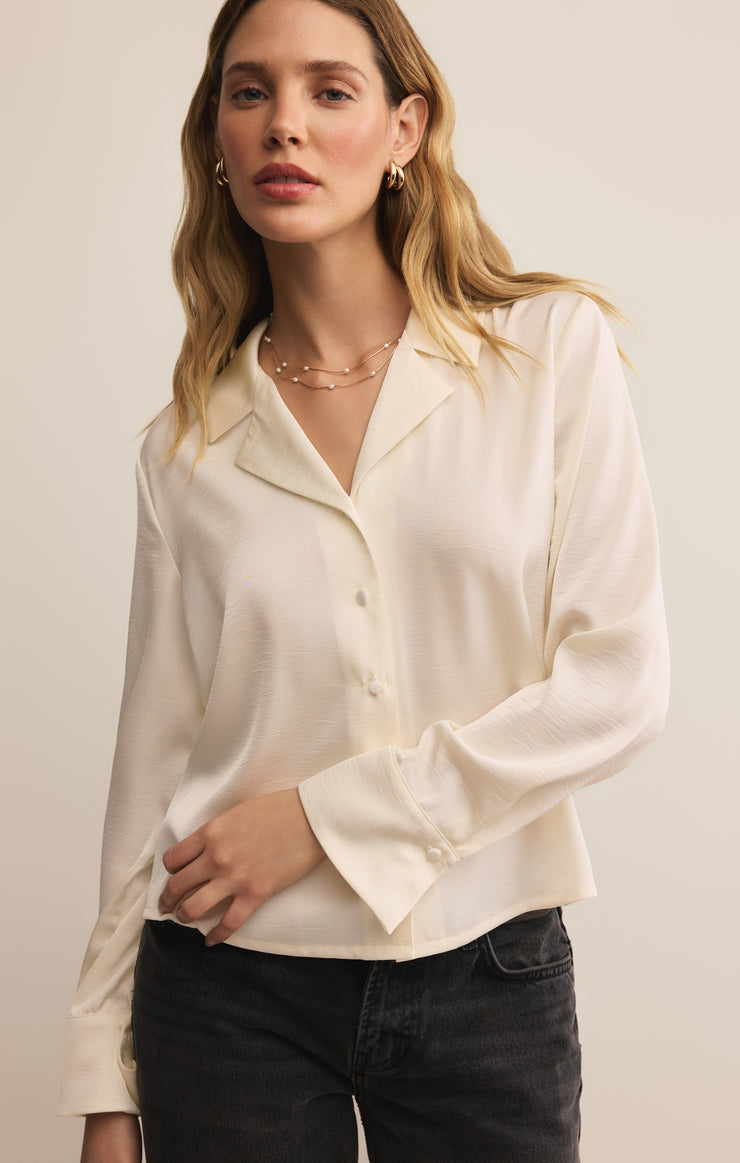 Tops Ana Satin Button Up Ana Satin Button Up