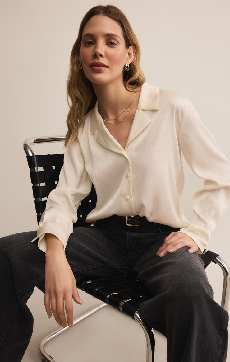 Tops Ana Satin Button Up Ana Satin Button Up