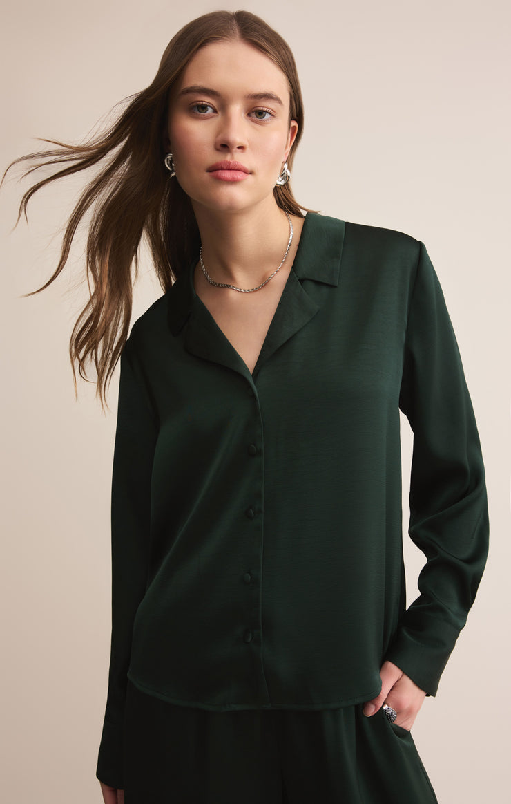 Tops Ana Satin Button Up Ana Satin Button Up