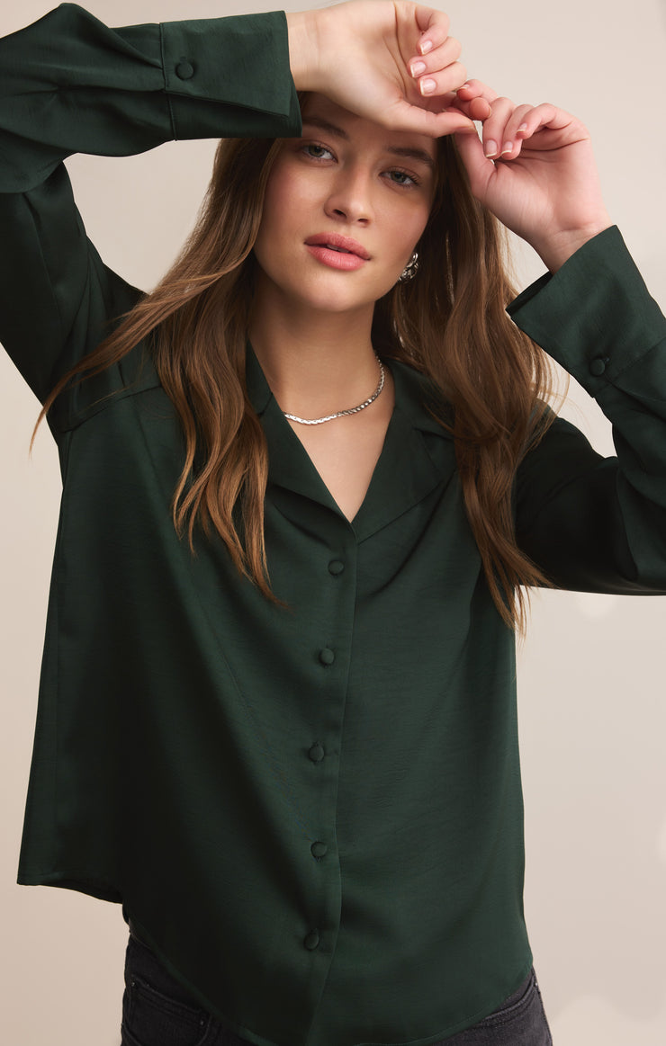 Tops Ana Satin Button Up Ana Satin Button Up