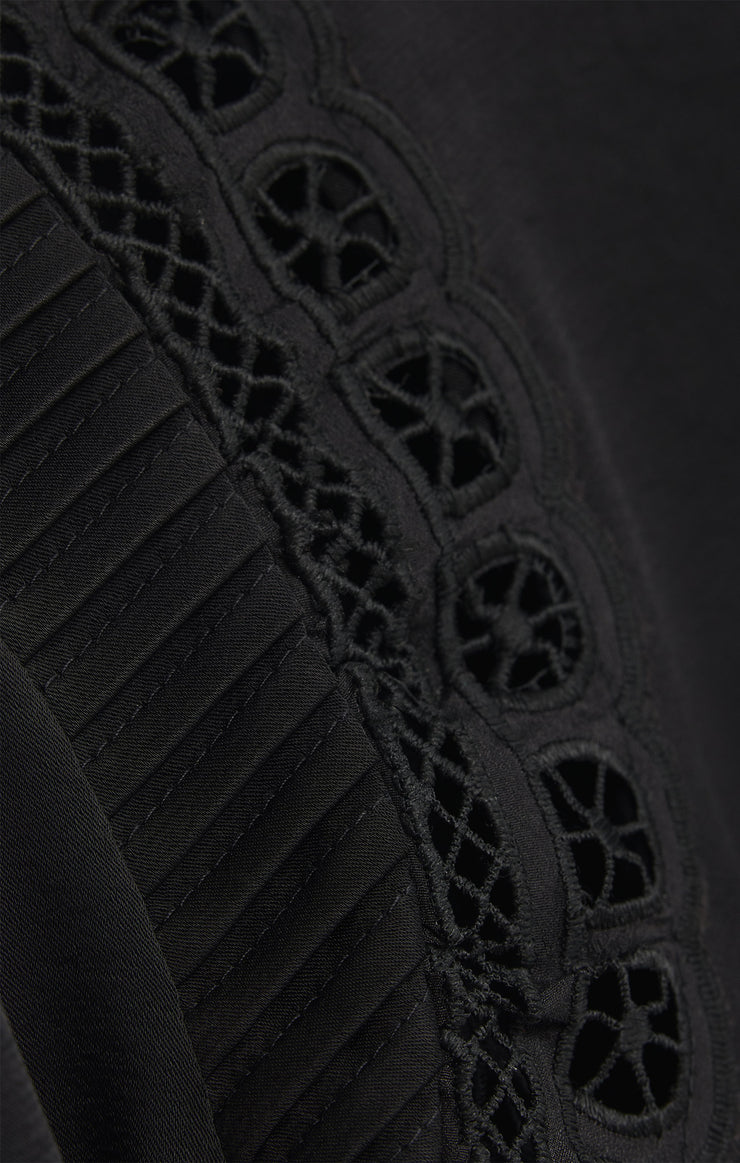 Tops Silvana Mock Neck Embroidered Top Silvana Mock Neck Embroidered Top