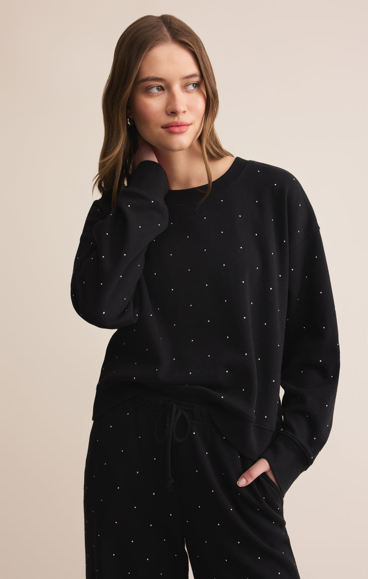 Tops Sparkle Embellished Sweatshirt Sparkle Embellished Sweatshirt