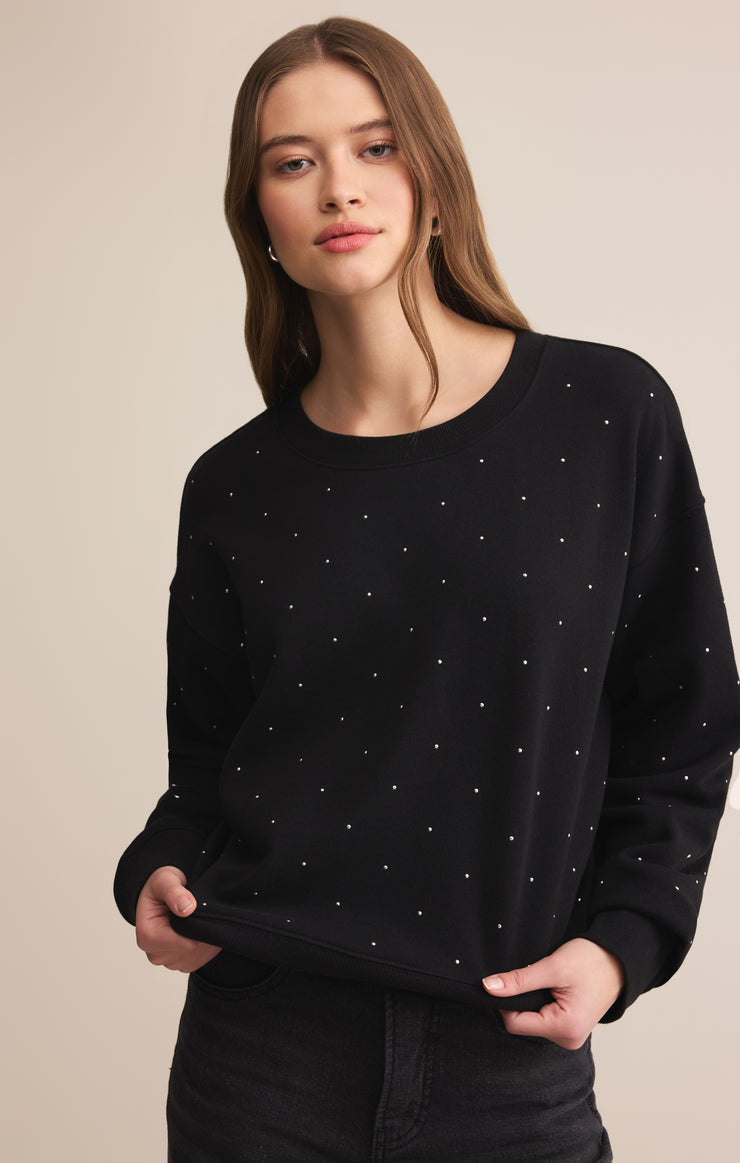 Tops Sparkle Embellished Sweatshirt Sparkle Embellished Sweatshirt