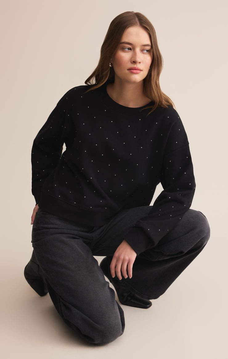 Tops Sparkle Embellished Sweatshirt Sparkle Embellished Sweatshirt