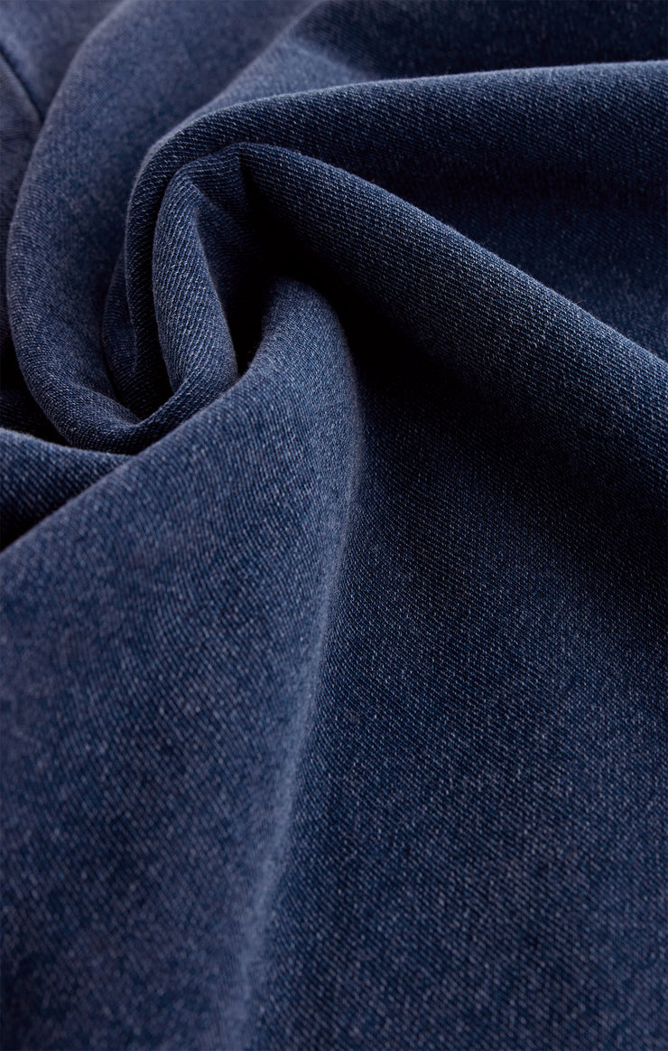 Tops Circuit Knit Denim Sweatshirt Indigo