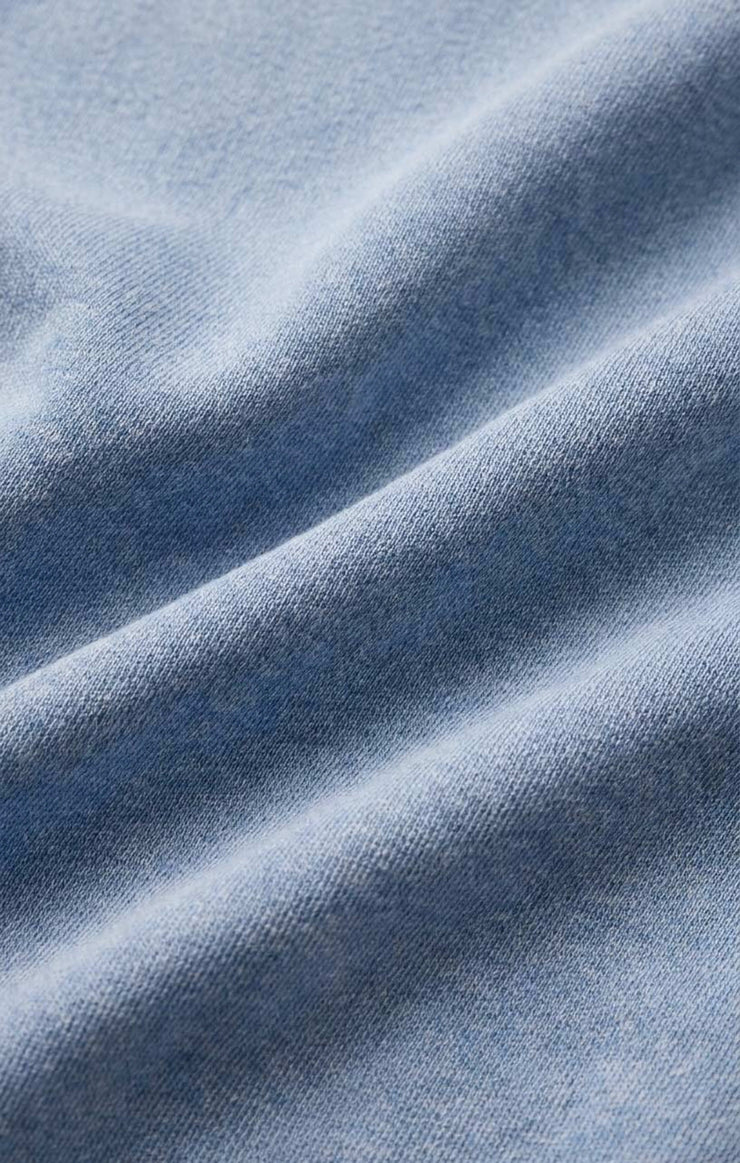 Tops Circuit Knit Denim Sweatshirt Ocean Air Indigo
